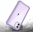 Obal na mobil pre iPhone 11, Dexnor Full Body Rugged, transparentné / fialové