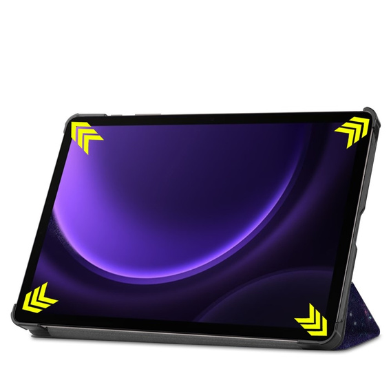 Puzdro pre Samsung Galaxy Tab S10 Lite / S10 FE / S9 FE, s chlopňou, galaxy