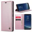 CASEME flipové puzdro pre Samsung Galaxy S8, Waxy Textured, ružové
