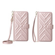 Puzdro s chlopňou pre Xiaomi Poco M7 Pro 5G, Crossbody Leather Wallet, ružové