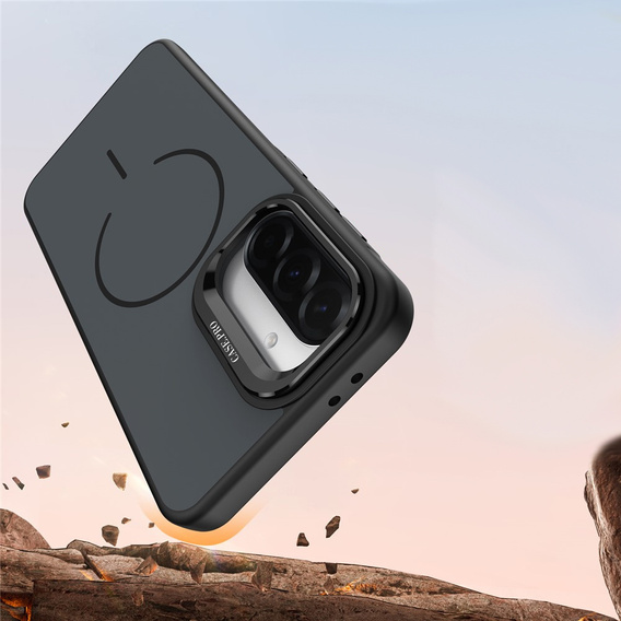 Puzdro Skin-touch s podstavcom MagSafe pre Samsung Galaxy A57 5G, čierne