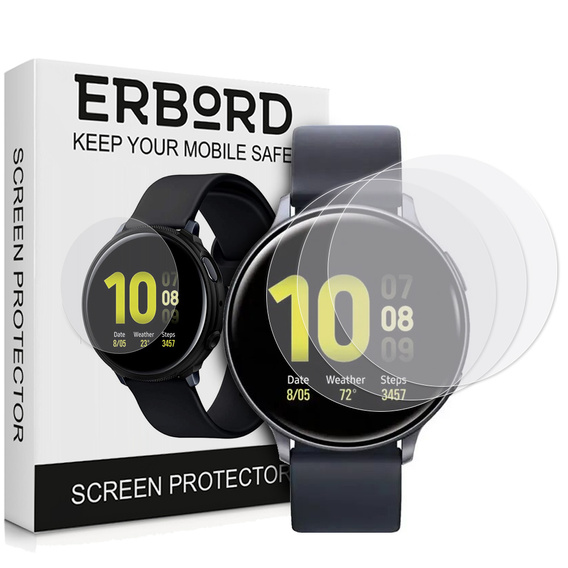 3x ERBORD Hydrogélová fólia pre Samsung Galaxy Watch Active 2 40mm