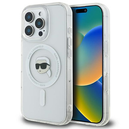 Karl Lagerfeld IML kovové puzdro Karl Head MagSafe pre iPhone 16 Pro Max