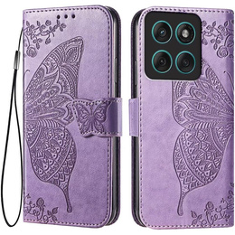 Klapkové puzdro pre Motorola Moto G86 5G, Butterfly, fialové