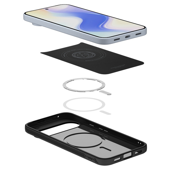 Puzdro Spigen Liquid Air MagSafe pre Google Pixel 10 Pro XL, matne čierne