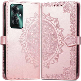 Klapkové puzdro pre Oppo Reno 11F 5G, Mandala, ružové rose gold