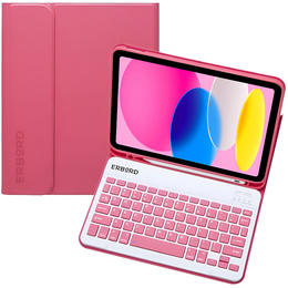 Puzdro + klávesnica iPad 10.9 2022 10 Gen, Pen Slot, ružové rose gold