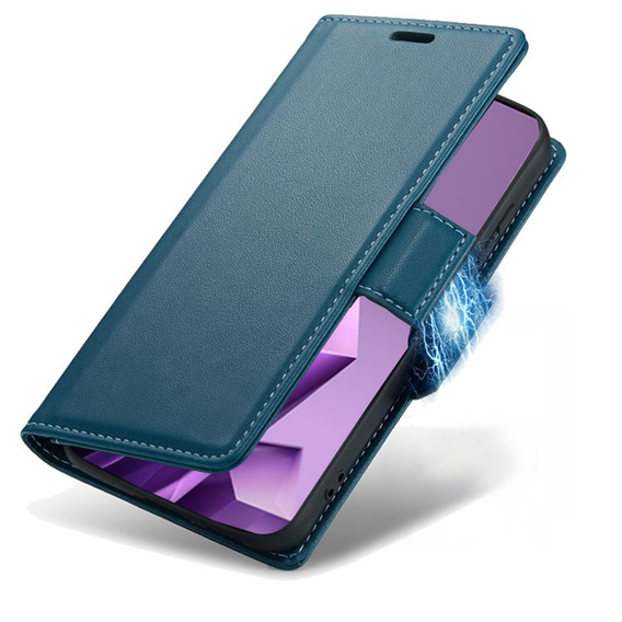 Puzdro pre Infinix Note 50 Pro, ERBORD Glossy Litchi, flipová peňaženka, modré