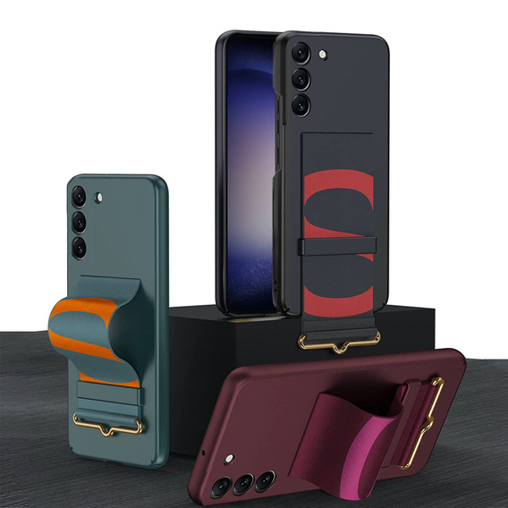 Obal na mobil pre Samsung Galaxy S23, GKK Strap Case, čierne
