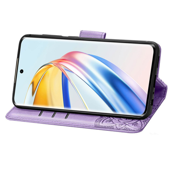 Klapkové puzdro pre Honor Magic 6 Lite 5G, Butterfly, fialové