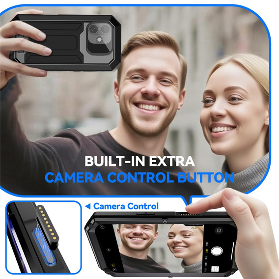 Puzdro R-JUST s ochranným sklom a stojanom pre iPhone 17