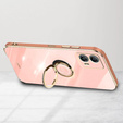 Obal na mobil pre Motorola Moto G53 5G, Electro Ring, ružové rose gold
