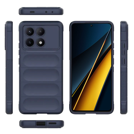 Obal na mobil pre Xiaomi Poco F6 Pro, Gaming Shockproof, tmavomodré