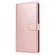 Puzdro s chlopňou pre Samsung Galaxy S23 Ultra, peňaženkové, pre MagSafe, ružové rose gold
