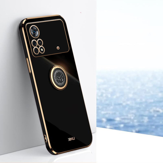 Obal na mobil pre Xiaomi Poco X4 Pro 5G, Electro Ring, čierne