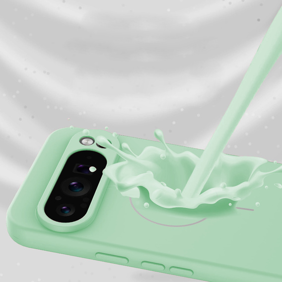 Silikónové puzdro pre Google Pixel 10 / 10 Pro, pre MagSafe, zelené