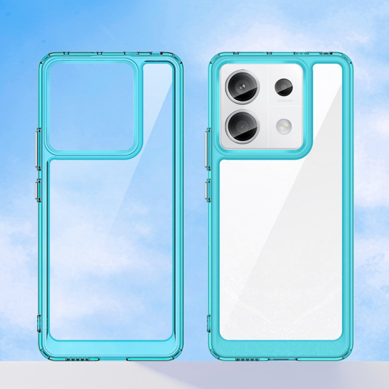 Obal na mobil pre Xiaomi Redmi Note 13 Pro 5G, Fusion Hybrid, transparentné / modré