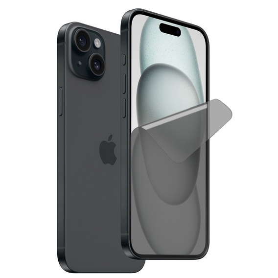 2 x fólia na ochranu súkromia pre iPhone 15, ERBORD Anti-Spy Hydrogel