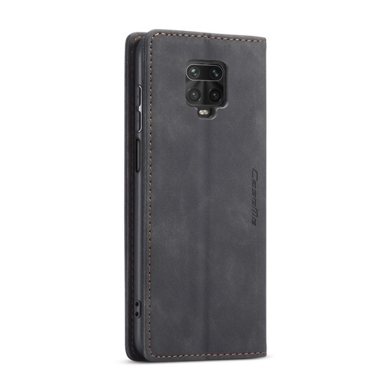 CASEME puzdro pre Xiaomi do Redmi Note 9s / 9 Pro, Leather Wallet Case, čierne