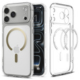 Spigen puzdro pre iPhone 17 Pro Max, Ultra Hybrid MagSafe, číre/zlaté
