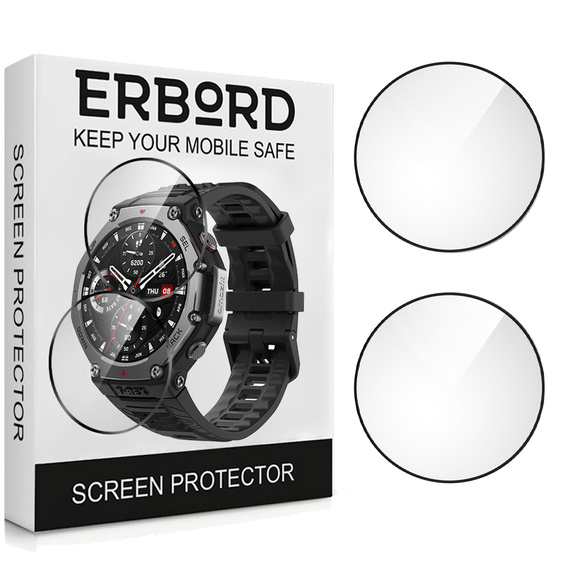 2x hybridné sklo ERBORD pre Amazfit T-Rex 3