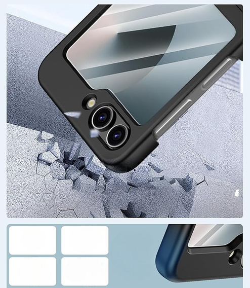 Puzdro pre Samsung Galaxy Z Flip7 FE / Z Flip6, PC Case, čierne