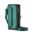 Puzdro CASEME pre Samsung Galaxy S24 FE, RFID Leather Wallet, s popruhom cez rameno, zelený