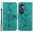 Klapkové puzdro pre Oppo A60, Lily Flower, zelený