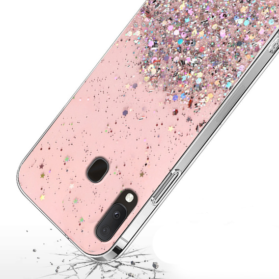 Obal na mobil pre Samsung Galaxy A20E, Glittery, ružové