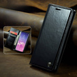 CASEME flipové puzdro pre Samsung Galaxy S10+ Plus, Waxy Textured, čierne