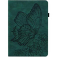 Obal na mobil pre Lenovo Tab M9, Wallet Pen Slot, butterflies, hnedé