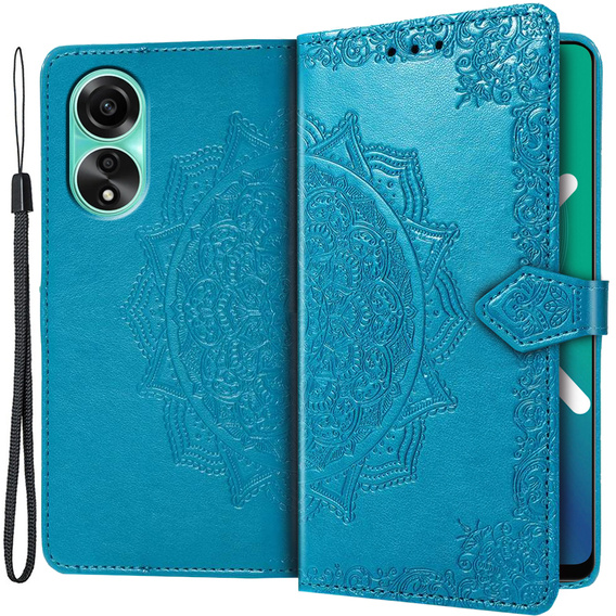 Klapkové puzdro pre Oppo A98 5G, Mandala, modré