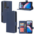 Klapkové puzdro pre Cat S75 5G, Wallet Litchi Magnet, tmavomodré