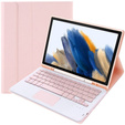 Puzdro + klávesnica Samsung Galaxy Tab A8 10.5 X200 / X205, Touchpad, ružové rose gold