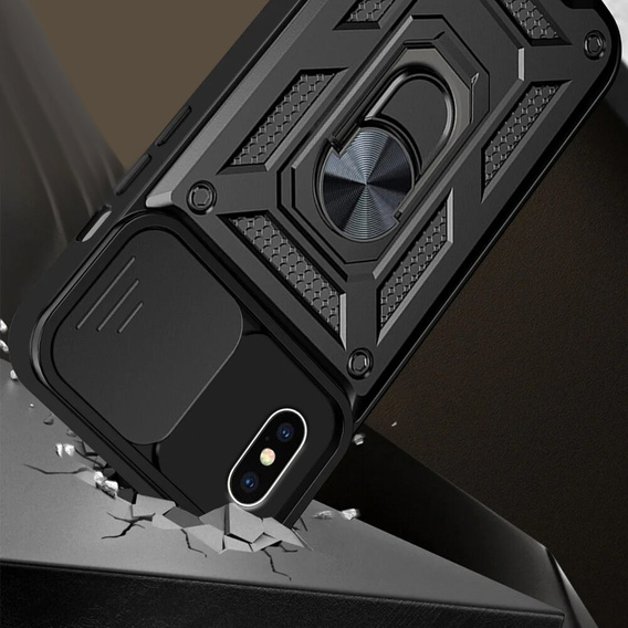 Obal na mobil pre iPhone XR, CamShield Slide, čierne