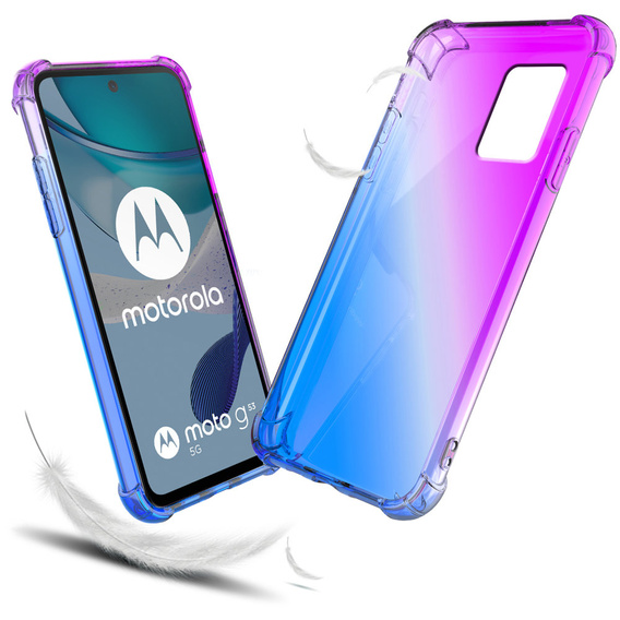 Puzdro pre Motorola Moto G53 5G, Gradient Dropproof, Fialová / modrá