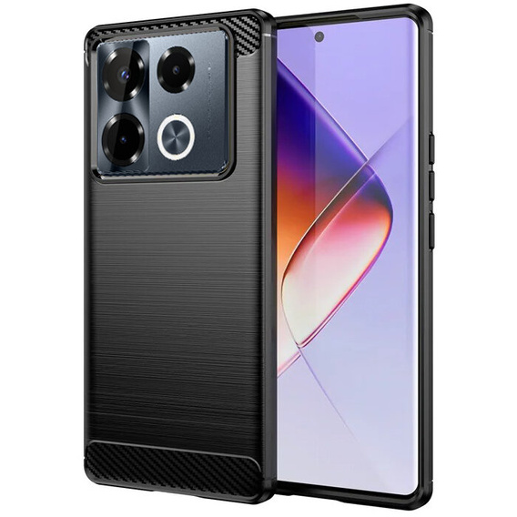 Obal na mobil pre Infinix Note 40 Pro Plus, Carbon, čierne