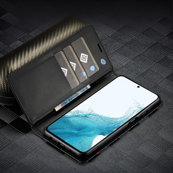 Flipové puzdro pre Samsung Galaxy A56, Carbon LC.IMEEKE, čierne