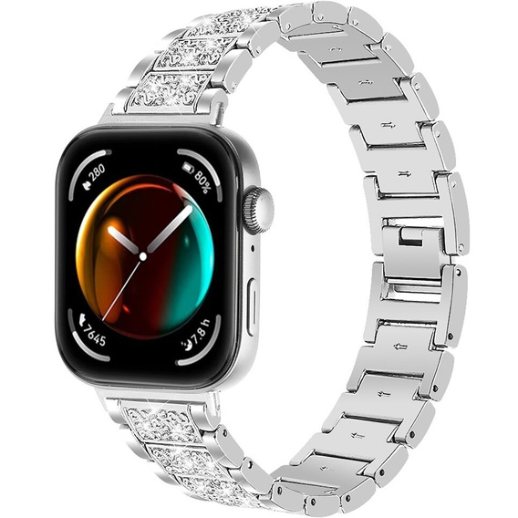 Diamantový náramok pre Xiaomi Smart Band 8 Pro, strieborný