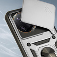 Obal na mobil pre Xiaomi Poco F7 Ultra, CamShield Slide, strieborné