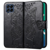 Klapkové puzdro pre Samsung Galaxy M53 5G, Butterfly, čierne