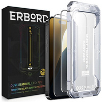 2x tvrdené sklo pre iPhone 16 Pro, ERBORD Easy App Full Screen Protector