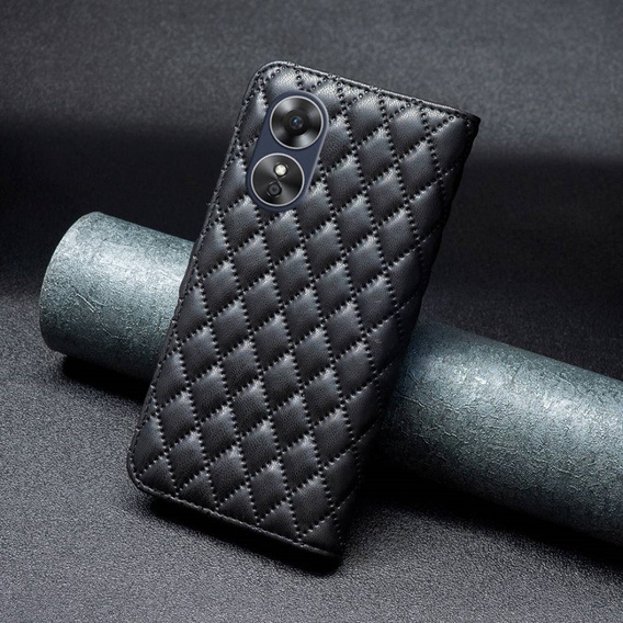 Klapkové puzdro pre Oppo A17, Wallet, BINFEN COLOR, čierne
