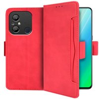 Klapkové puzdro pre Xiaomi Redmi 12C, Card Slot, červené