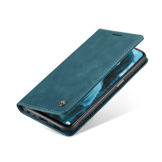 CASEME puzdro pre Xiaomi Redmi Note 10 / 10S, Leather Wallet Case, zelený