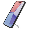 Puzdro Spigen pre iPhone 15, Liquid Air, čierne + tvrdené sklo 9H