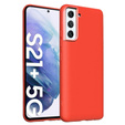 Obal na mobil pre Samsung Galaxy S21+ Plus, Silicone Lite, červené