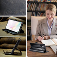 CASEME flipové puzdro pre Samsung Galaxy Note 10 Plus, Waxy Textured, čierne