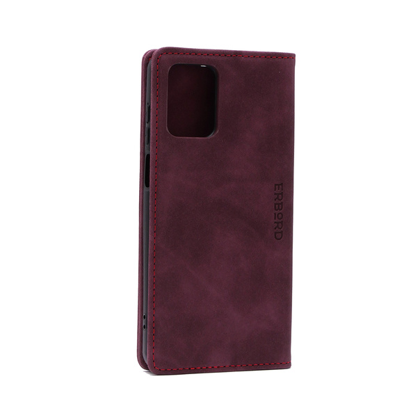 Puzdro pre Motorola Moto G73, ERBORD Vintage, peňaženka s chlopňou, červené