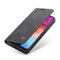 CASEME puzdro pre Samsung Galaxy A50, Leather Wallet Case, čierne